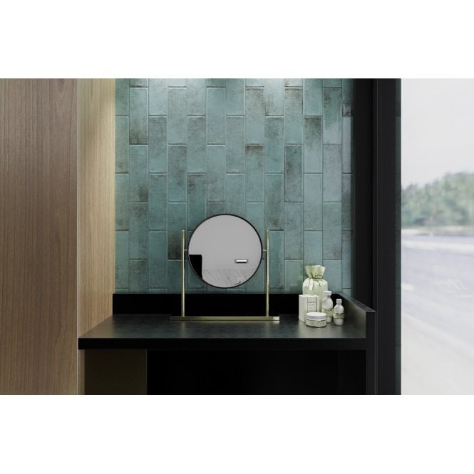 Vintage Bumpy Light Green 10cm x 30cm Wall Tile