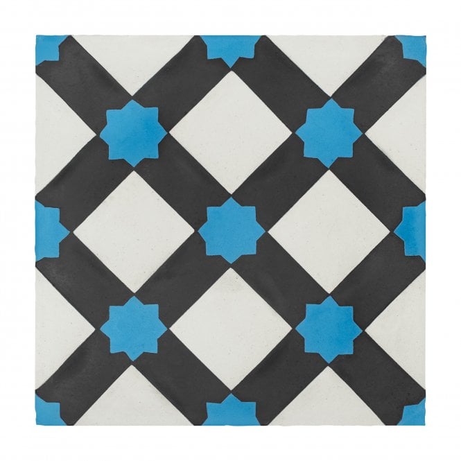 Encaustic Vintage FL043A Blue 20cm x 20cm Wall & Floor Tile