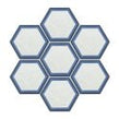 Encaustic Vintage Hexagon Blue 20cm x 20cm Wall & Floor Tile