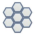 Encaustic Vintage Hexagon Blue 20cm x 20cm Wall & Floor Tile