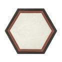 Encaustic Vintage Hexagon Red 20cm x 20cm Wall & Floor Tile