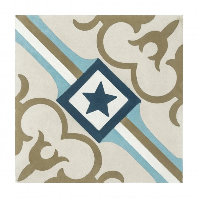 Encaustic Vintage Starcrest 20cm x 20cm Wall & Floor Tile
