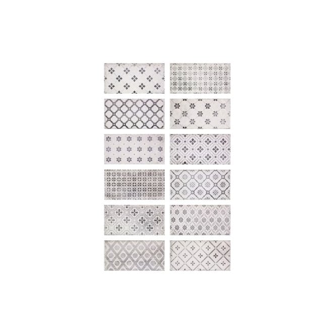 Vita Nebbia Decor Mix Gloss 10cm x 20cm Wall Tile