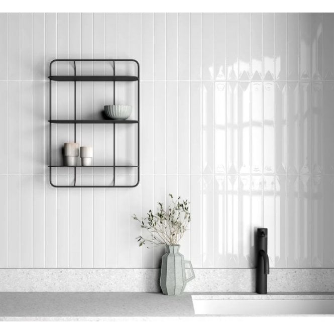 Equipe Vitral Axis Snow 5cm x 40cm Wall Tile