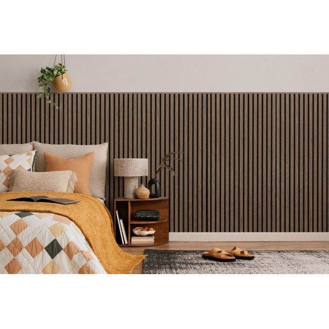 Walnut Acoustic Wood Panel 120cm x 60cm x 21mm