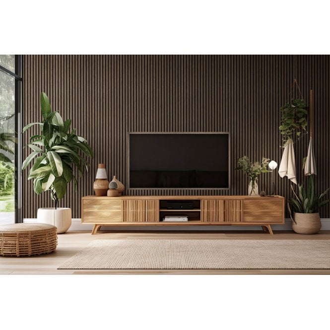 Walnut Acoustic Wood Panel 240cm x 60cm x 21mm