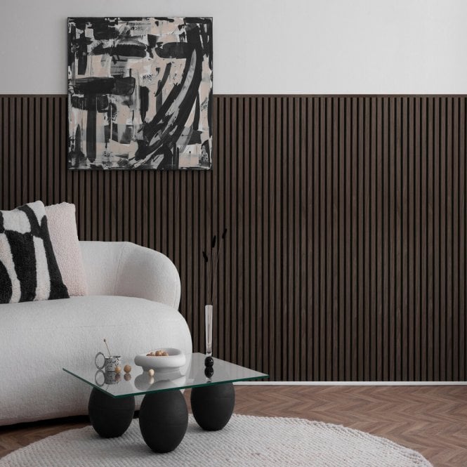 Walnut Brown Acoustic Wood Panel 120cm x 60cm x 21mm