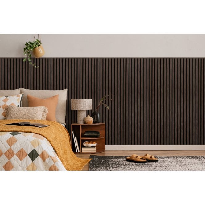 Walnut Brown Acoustic Wood Panel 120cm x 60cm x 21mm
