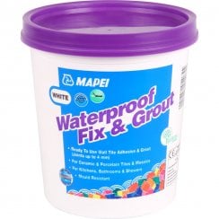 Mapei Waterproof Fix and Grout For Walls White 3.7kg