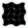 Wave Black Gloss 28.5cm x 30cm Wall Tile