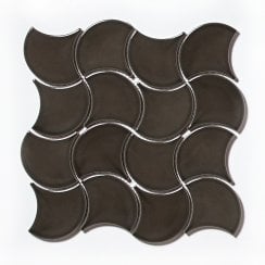 Wave Grey Gloss 28.5cm x 30cm Wall Tile
