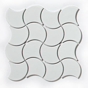 Wave White Matt 28.5cm x 30cm Wall Tile
