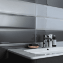 British Ceramic Tile Webb Grey Bevel Gloss Metro V&A 14.8cm x 49.8cm Wall Tile