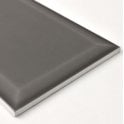 British Ceramic Tile Webb Grey Bevel Gloss Metro V&A 14.8cm x 49.8cm Wall Tile