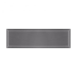British Ceramic Tile Webb Grey Bevel Gloss Metro V&A 14.8cm x 49.8cm Wall Tile