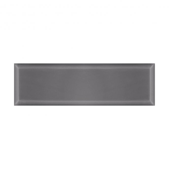 British Ceramic Tile Webb Grey Bevel Gloss Metro V&A 14.8cm x 49.8cm Wall Tile