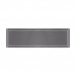 British Ceramic Tile Webb Grey Bevel Gloss Metro V&A 14.8cm x 49.8cm Wall Tile