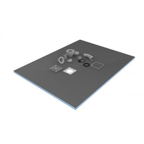 Tile Bank Wet Room Shower Tray Kit 1000 x 1000mm Off Set Drain 20mm