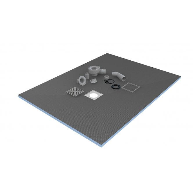 Tile Bank Wet Room Shower Tray Kit 1000mm x 1200mm Off Set Drain 20mm