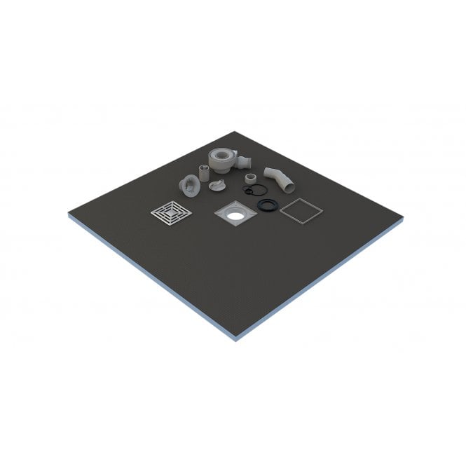 Tile Bank Wet Room Shower Tray Kit 1200 x 1200mm Centre 20mm