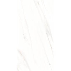 Whisper White Marble Effect Rectified Gloss Porcelain 30cm x 60cm Wall and Floor Tile