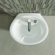 White Ceramic Wudu Sink and Foot Wash Basin, Tap and Fittings