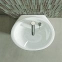 White Ceramic Wudu Sink and Foot Wash Basin, Tap and Fittings