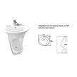 White Easy Wash Dual-Level Wudu Basin, Tap and Fittings