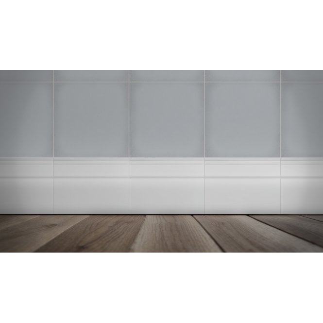 White Gloss 15cm x 20cm Skirting Tile