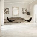 White Marble Effect Polished Porcelain Floor Tile 80cm x 80cm