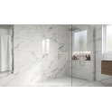 White Marble Effect Rectified Gloss Porcelain 30cm x 60cm Wall and Floor Tile
