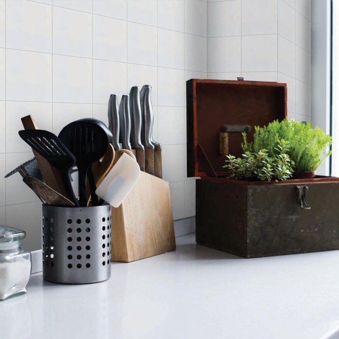 White Matt 15cm x 15cm Wall Tile