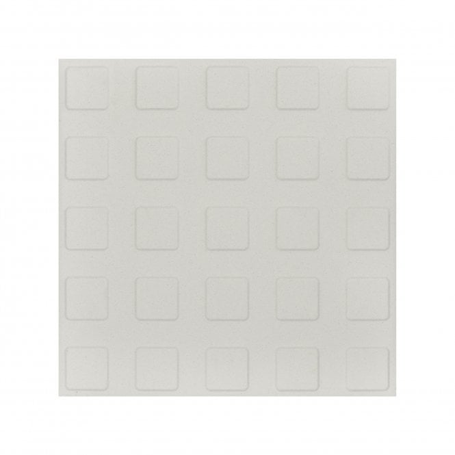 White with Square Studs 14.6cm x 14.6cm Floor Tile