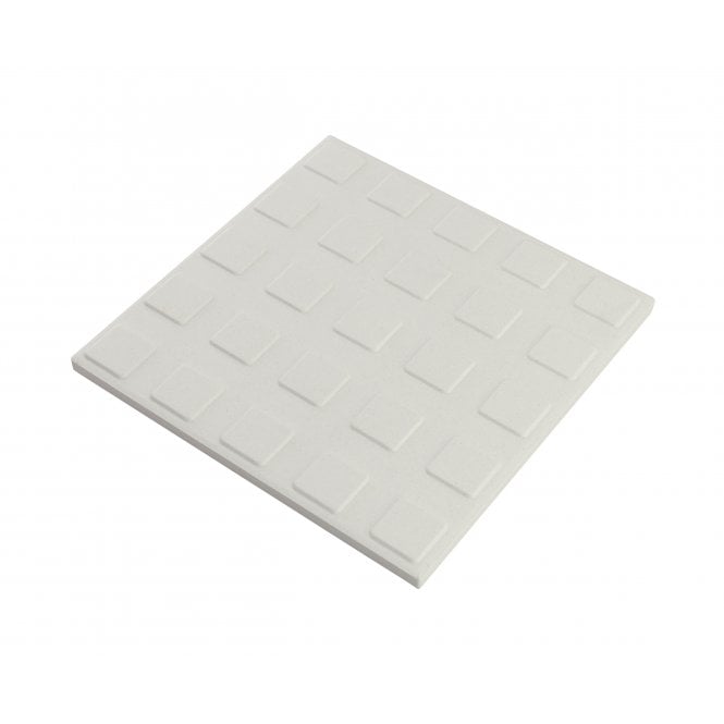 White with Square Studs 14.6cm x 14.6cm Floor Tile