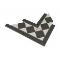 Winston Snow and Midnight Chequer 16.9cm x 28.8cm Corner Tile