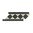 Winston Snow and Midnight Chequer 27.2cm x 11.7cm Border Tile