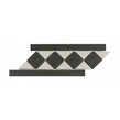 Winston Snow and Midnight Chequer 27.2cm x 11.7cm Border Tile