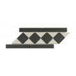 Winston Snow and Midnight Chequer 27.2cm x 11.7cm Border Tile