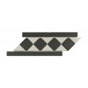 Winston Snow and Midnight Chequer 27.2cm x 11.7cm Border Tile