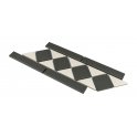 Winston Snow and Midnight Chequer 27.2cm x 11.7cm Border Tile
