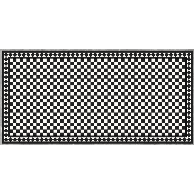 Winston Snow and Midnight Chequer 30.6cm x 30.6cm (4.8cm x 4.8cm) Mosaic Tile