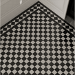 Winston Snow and Midnight Chequer 39.4cm x 39.4cm (9.5cm x 9.5cm) XL Mosaic Tile