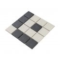 Winston Snow and Midnight Enfield 20.4cm x 20.4cm Mosaic Tile