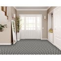 Winston Snow and Midnight Matlock 27.5cm x 27.5cm Mosaic Tile