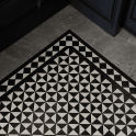 Winston Snow and Midnight Matlock 27.5cm x 27.5cm Mosaic Tile