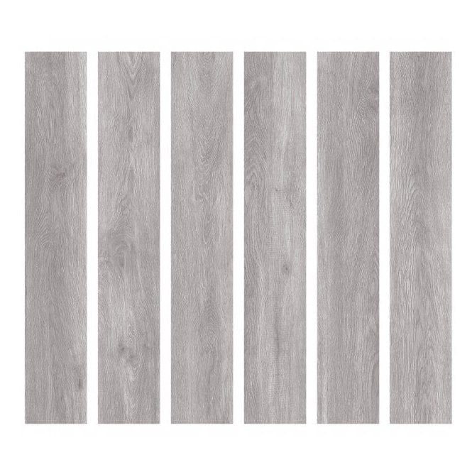Winter Grey Peel and Stick Vinyl Floor Tile 91.4cm x 15.2cm (2.5 Sq/M Per Pack)