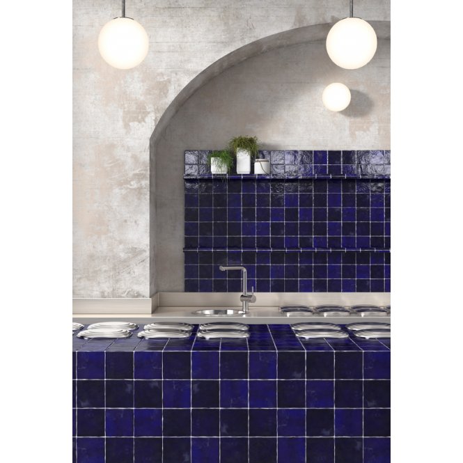 Zelij Antic Azul 10cm x 10cm Wall Tile