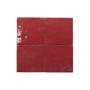 Zelij Rojo Antiguo 10cm x 10cm Wall Tile