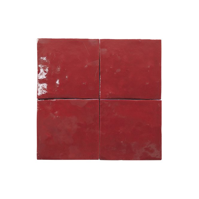 Zelij Rojo Antiguo 10cm x 10cm Wall Tile