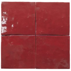 Zelij Rojo Antiguo 10cm x 10cm Wall Tile